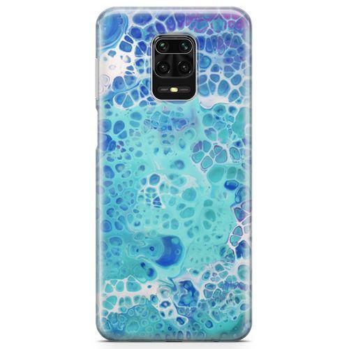 Xiaomi Redmi Note 9 Pro Kılıf Mermer Su Arka Kapak Koruma Desenli Full Koruyucu