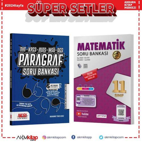 Yarı Çap 11.Sınıf Matematik ve AKM Paragraf Soru Bankası Seti 2 Kitap