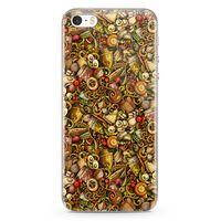 Apple iPhone SE Kılıf Gastronomi Doodle Arka Kapak Koruma Desenli Full Koruyucu