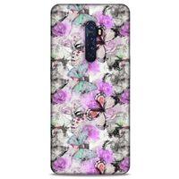 Oppo Reno 2 Kılıf Kelebek Etkisi (15) Antişok Kılıf Mor Beyaz