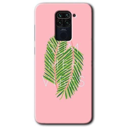 MRCİLETİSİM Xiaomi Redmi Note 9 Kılıf Baskılı Kapak - Summer Vibes + 5D Tam Kaplayan Cam