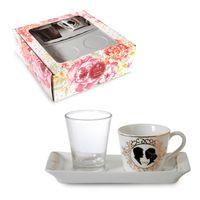 İpek Porselen Tek Kişilik Sunumluk Damat Kahve Fincan Takımı