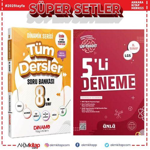 Dinamo Yayınları 8. Sınıf Tüm Dersler Dinamik Serisi Soru Bankası ve Ünlü 5 li Deneme Seti 2 Kitap