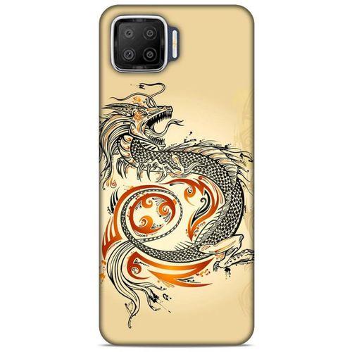 Oppo A73 Kılıf Dragons (27) Tasarımlı Kılıf Siyah Ejderha Dövmesi