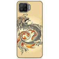 Oppo A73 Kılıf Dragons (27) Tasarımlı Kılıf Siyah Ejderha Dövmesi
