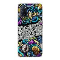 Oppo A52 Kılıf Deniz Mahsulleri Doodle Arka Kapak Silikon Koruma Full Koruyucu
