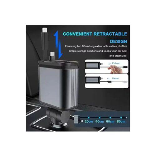 Led Işık Tavan Aydınlatmalı 66w 4’1 Çift Kablolu Hızlı Şarj 3.4a Araç İçi Çakmaklık Şarj Aleti