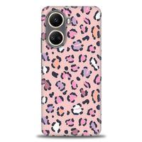 Tecno Camon 19 Pro Kılıf HD Baskılı Kılıf - Pembe Leopar + Tam Ekran Koruyucu