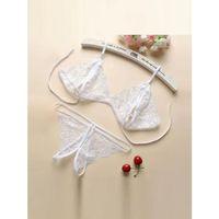 Fantezi Beyaz Dantelli Seksi Sütyen Kilot Takım