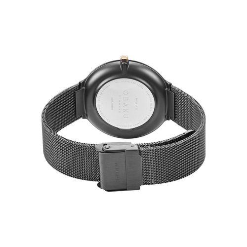 Obaku Denmark V269LXMWMB Quartz Hasır Siyah Beyaz Kadran 36 mm Kadın Kol Saati