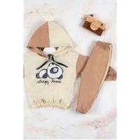 Panda Desenli Kapişonlu Erkek Bebek Takımı