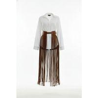 Taba Etek Uzun Püsküllü Suni Deri Etek - Brf1003