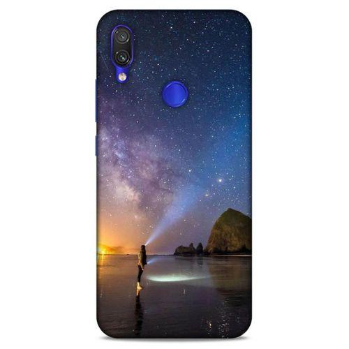Lopard Xiaomi Redmi Note 7 Uyumlu Kılıf Gece'S (21) Koruyucu Kapak Sarı Mavi