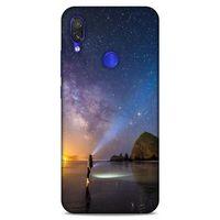Lopard Xiaomi Redmi Note 7 Uyumlu Kılıf Gece'S (21) Koruyucu Kapak Sarı Mavi