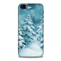 Apple iPhone SE Kılıf Snowix (36) Glitter Kılıf Beyaz Yeşil