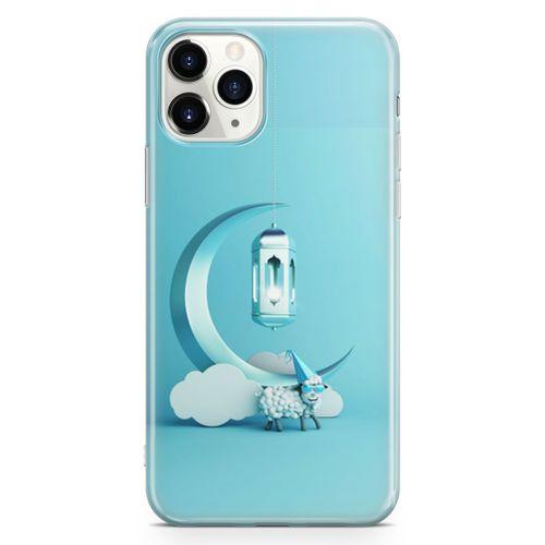Apple iPhone 11 Pro Max Kılıf Masa Lambası Mavi Arka Kapak Koruma Desenli Full Koruyucu
