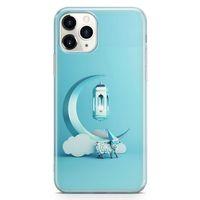 Apple iPhone 11 Pro Max Kılıf Masa Lambası Mavi Arka Kapak Koruma Desenli Full Koruyucu
