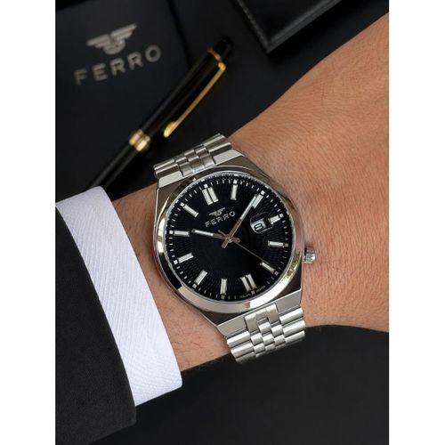 Ferro Premium İtalian Desing Çelik Kordon Nişan Ve Damat Saati 3 Atm Erkek Kol Saati EFM40136-B1