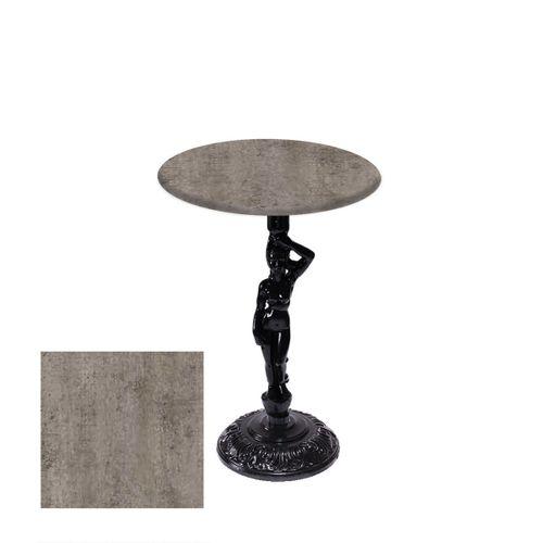 Dockers Bistro Döküm Ayak Çipa Angel Masa - (Werzalit, Wermodin ve Allzalit Tabla 60 cm çap) - Kahve Oxid