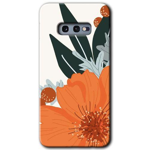 Potkal Hediye Fabrikası Samsung Galaxy S10e HD Baskılı Kılıf + 9D Tam Ekran Koruyucu - Portakal Çiçeği
