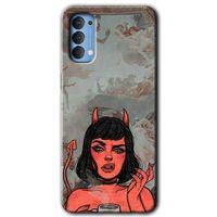 Oppo Reno 4 Kılıf HD Desen Baskılı Arka Kapak - Devil Girl