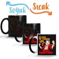 Luffy Nego Arretado Sihirli Kupa Bardak Porselen