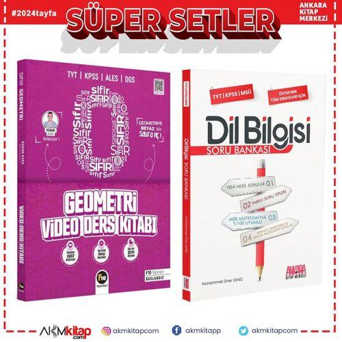 Kenan Kara ile Sıfırdan Geometri Video Ders Kitabı ve AKM Dil Bilgisi Soru Bankası Seti 2 Kitap