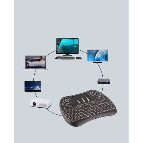 Işıklı Kablosuz Mini Klavye – 2.4 Ghz, Dokunmatik Mouse Özellikli