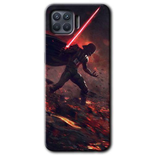Oppo Reno 4 Lite Kılıf Baskılı Arka Kapak - Darh Vader Wars +Tam Ekran Koruyucu