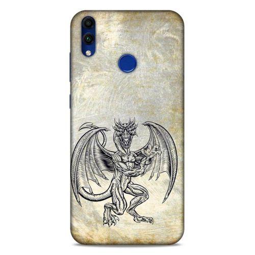 Lopard Huawei Honor 8C Uyumlu Kılıf Tattoo's (30) Silicone Case Şeytan Ejderha