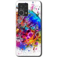 MRCİLETİSİM Oppo Reno 7 4G Kılıf HD Desen Baskılı Arka Kapak+Temperli Cam - 4K Clock