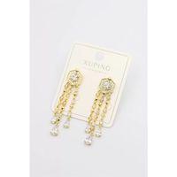 Taşlı Küpe - Altın