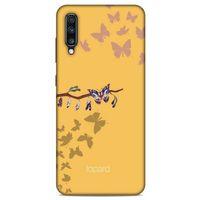 Samsung Galaxy A70 Kılıf Kelebek Etkisi (46) Core Armor Kılıf Yeşil Sarı