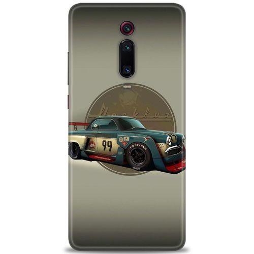 Xiaomi Mi 9T Kılıf HD Baskılı Kılıf - Klasik Araba + Tam Ekran Koruyucu