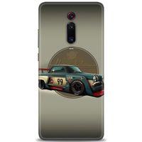 Xiaomi Mi 9T Kılıf HD Baskılı Kılıf - Klasik Araba + Tam Ekran Koruyucu