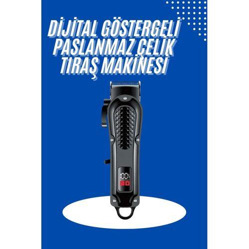 Profesyonel Saç Kesme Aleti Dijital Saç Sakal Tıraş Makinesi Uzun Ömürlü