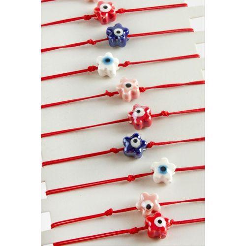 Çiçek Cam İp Bileklik