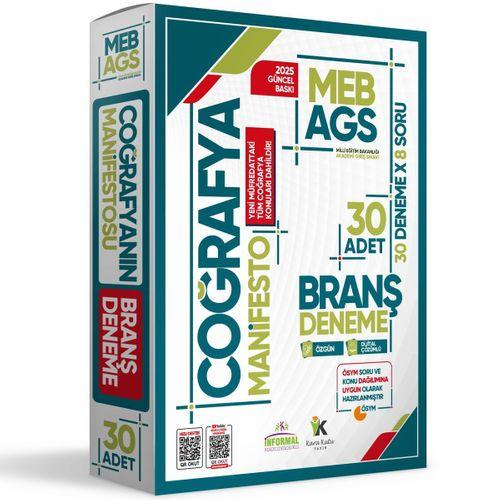 2025 MEB AGS Coğrafya Manifesto Branş Deneme PAKETİ 30lu (30x8) Fasikül SETİ Özgün Dijital Çözümlü