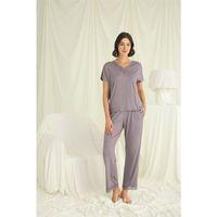 Kısa Kollu V Yakalı Dantelli Pijama Takımı