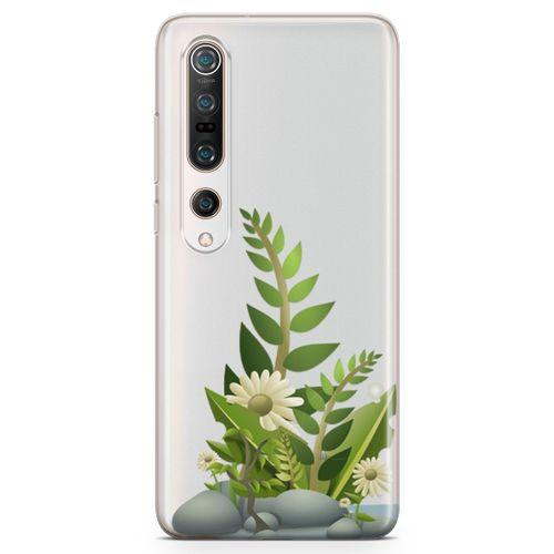 Xiaomi Mi 10 Pro Kılıf Tropik Papatyalar Arka Kapak Koruma Desenli Full Koruyucu