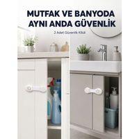 2'li Dolap Ve Çekmece Güvenlik Kilidi Seti