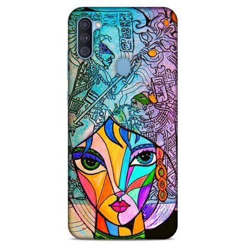Lopard Samsung Galaxy A11 Uyumlu Kılıf Sürreal Yüzler ♀ (48) Bumper Kılıf Desenli