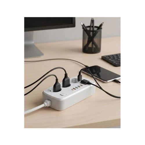akım Korumalı Priz Ve Masaüstü Şarj İstasyonu Kablosuz 3 Priz ,4 Usb, 2 Type-c Girişli 2 Metre