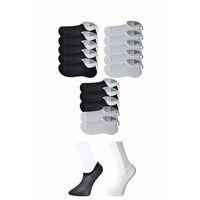 Siyah ve Beyaz Erkek Görünmez Çorap 15 çift