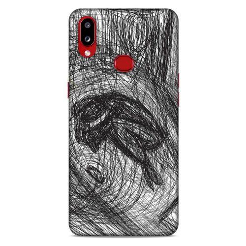 Samsung Galaxy A10s Kılıf Depresyon (37) Silicone Cover Sarı Lacivert