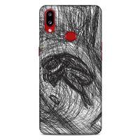 Samsung Galaxy A10s Kılıf Depresyon (37) Silicone Cover Sarı Lacivert
