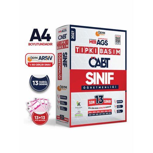 2027 MEB-AGS ÖABT Sınıf Öğretmenliği ÖSYM Tıpkı Basım 13lü Deneme Paketi Türkiye Geneli