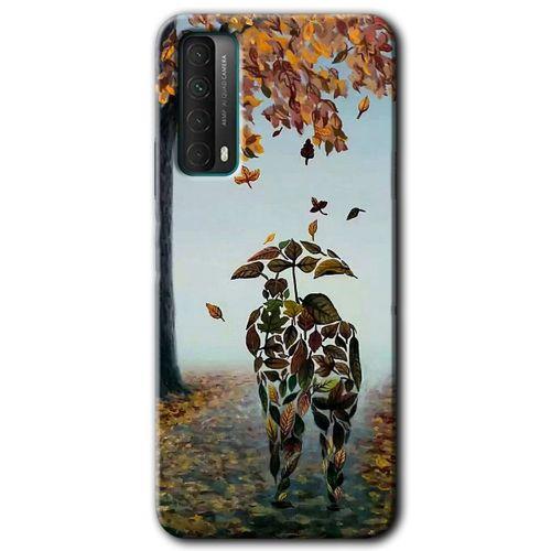 Potkal Hediye Fabrikası Huawei P Smart 2021 HD Baskılı Kılıf + 9D Tam Ekran Koruyucu - Doğadan Aşk