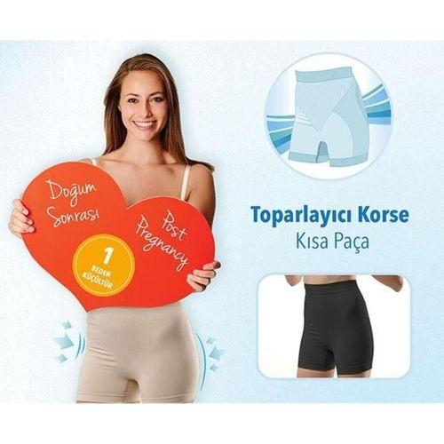 Mycey Mycey Doğum Sonrası Toparlayıcı Korse Kısa Paça Siyah