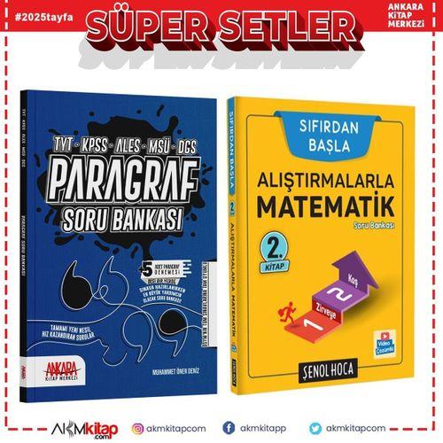 Şenol Hoca Alıştırmalarla Matematik 2 ve Ankara Kitap Merkezi Paragraf Soru Bankası Seti 2 Kitap